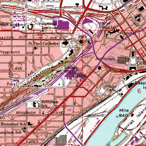 Topographic Map of Nasseff Heart Hospital, MN