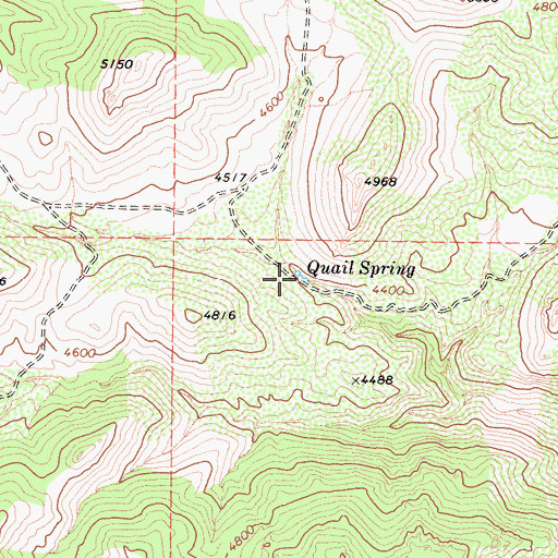 Topographic Map of Quail Spring, CA