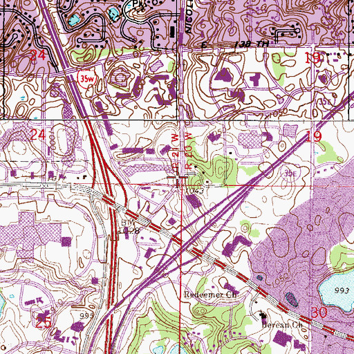 Topographic Map of Cobblestone Court Shopping Center, MN