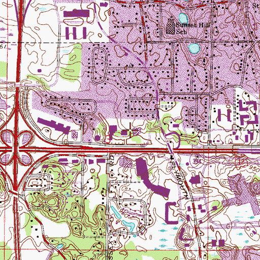 Topographic Map of Computer City Plaza Shopping Center, MN