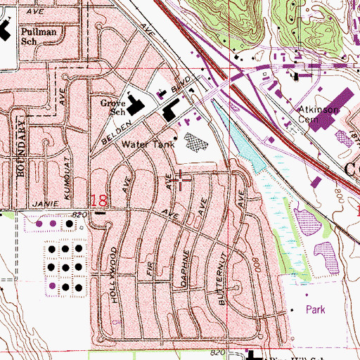 Topographic Map of Cottage Square Mall Shopping Center, MN
