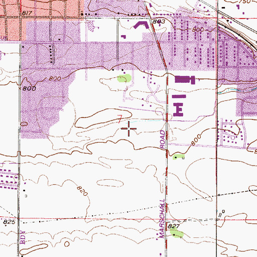 Topographic Map of Crossroads Center Shopping Center, MN