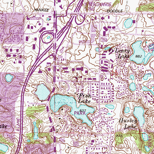 Topographic Map of Duckwood Square Shopping Center, MN