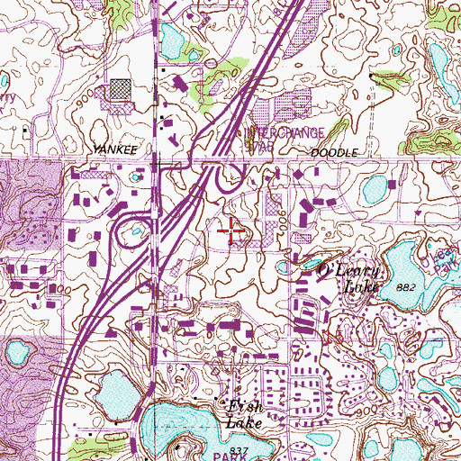 Topographic Map of Eagan Town Centre Shopping Center, MN