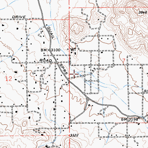 Topographic Map of Quail Wash, CA