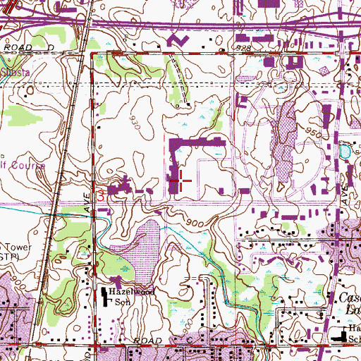 Topographic Map of Maplewood Mall Shopping Center, MN