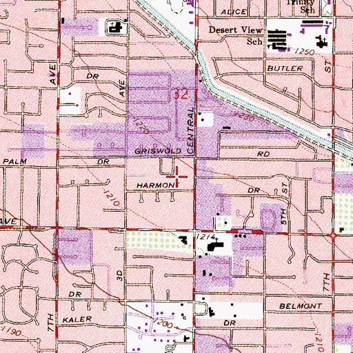 Topographic Map of Citrus Grove Trailer Park, AZ