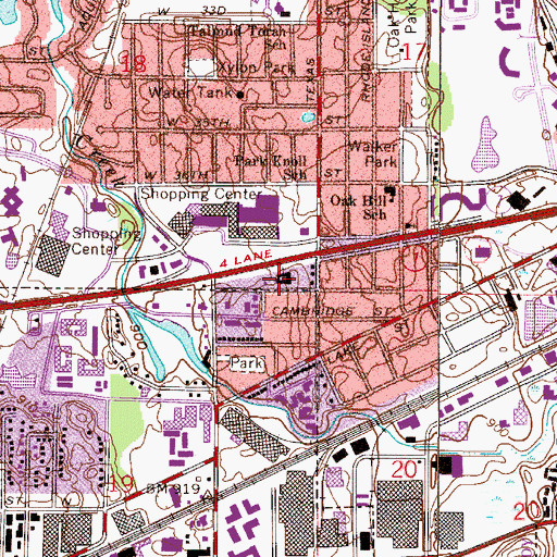 Topographic Map of Prince of Peace Lutheran Church, MN
