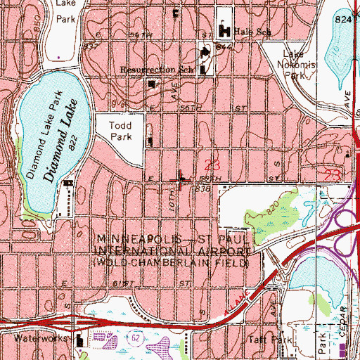 Topographic Map of Providence Reformed Baptist Church, MN