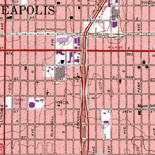 Topographic Map of Redeemer Missionary Baptist Church, MN