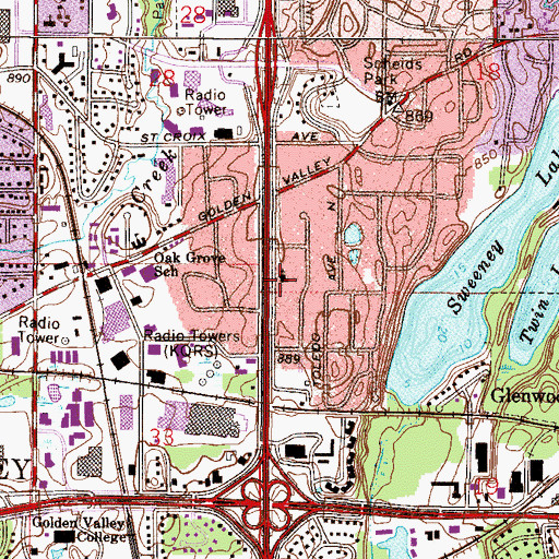 Topographic Map of Redeemer Reformed Church, MN