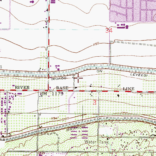Topographic Map of Citrus Hills, AZ