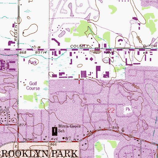 Topographic Map of Resurrecting Faith Ministries Church, MN