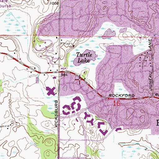 Topographic Map of Saint Barnabas Lutheran Church, MN