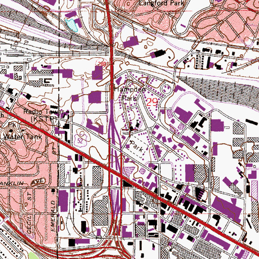 Topographic Map of Saint Cecilias Church, MN