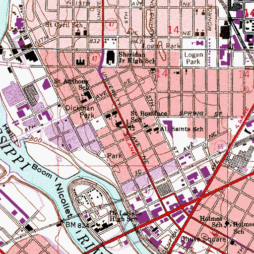Topographic Map of Saint Constantine Ukrainian Catholic Church, MN
