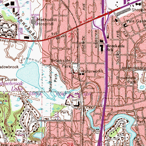 Topographic Map of Saint Dunstans Anglican Church, MN