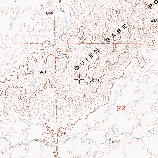 Topographic Map of Quien Sabe Point, CA