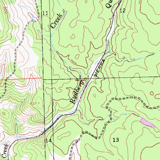 Topographic Map of Quigley Creek, CA