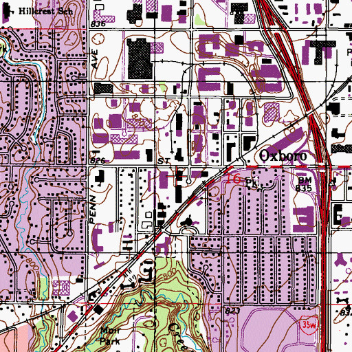 Topographic Map of Saint Lukes Lutheran Church, MN