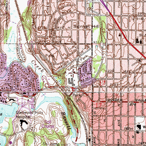 Topographic Map of Saint Margaret Mary Church, MN