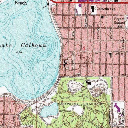 Topographic Map of Saint Marys Greek Orthodox Church, MN