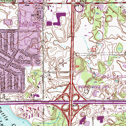 Topographic Map of Saint Matthews Catholic Church, MN