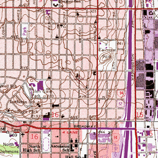 Topographic Map of Saint Philips Catholic Church, MN