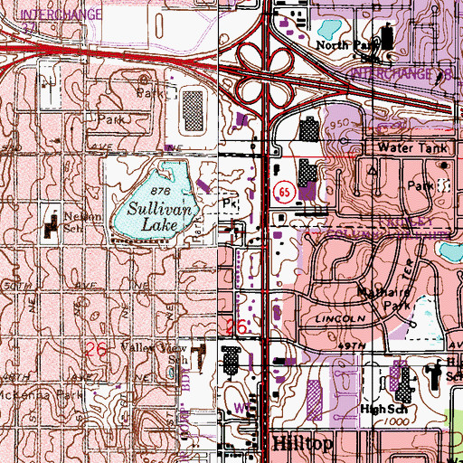 Topographic Map of Saint Timothys Lutheran Church, MN