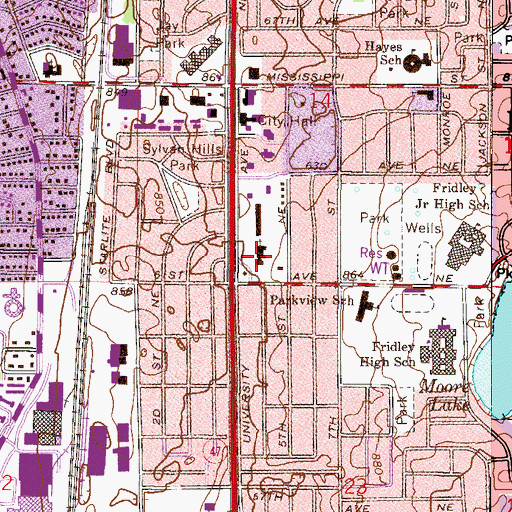 Topographic Map of Saint Williams Catholic Church, MN