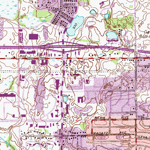 Topographic Map of Salvation Army, MN