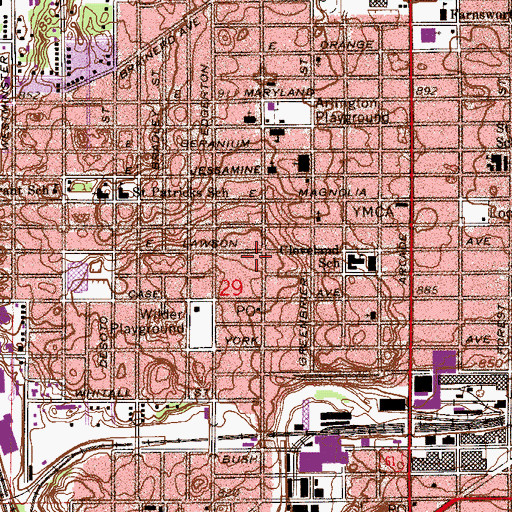Topographic Map of Salvation Army, MN