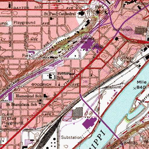 Topographic Map of Salvation Army, MN
