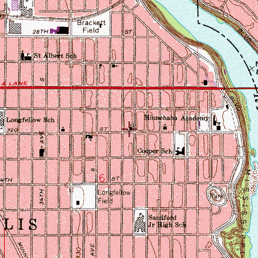 Topographic Map of Shower of Blessings Church, MN