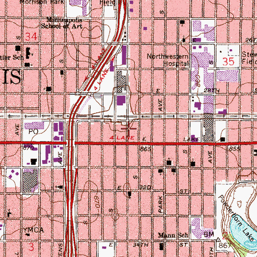 Topographic Map of Solid Rock Church, MN