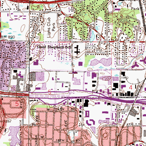Topographic Map of Speak the Word Church International, MN