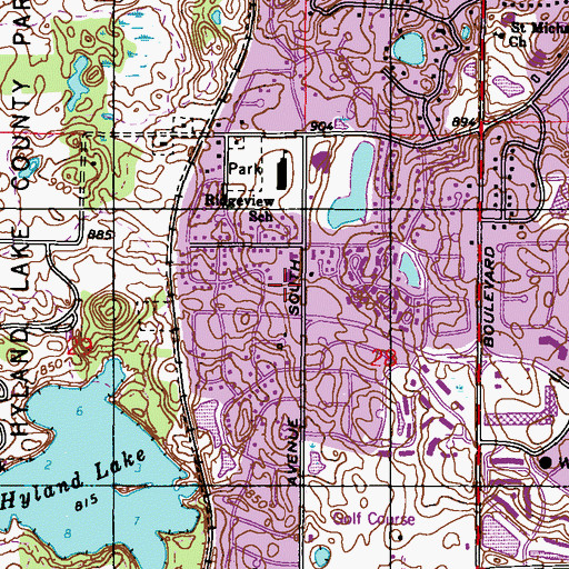 Topographic Map of The Church of Jesus Christ of Latter Day Saints, MN