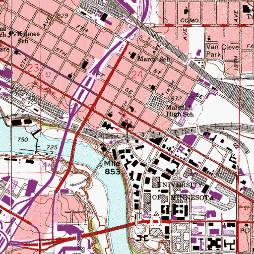 Topographic Map of The Church of Jesus Christ of Latter Day Saints, MN