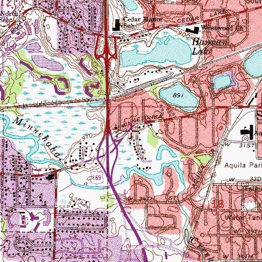 Topographic Map of Timothy Evangelical Lutheran Church, MN
