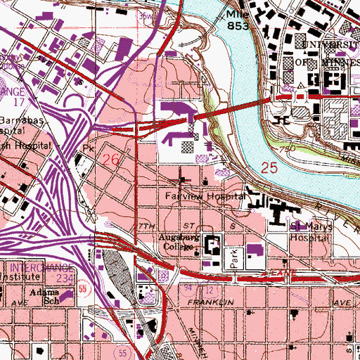 Topographic Map of Trinity Lutheran Congregation Church, MN
