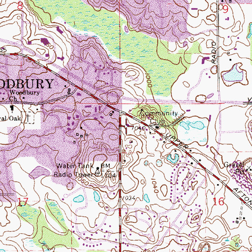 Topographic Map of Trinity Presbyterian Church, MN