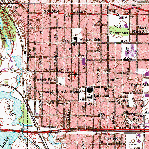 Topographic Map of Trinity Tabernacle, MN