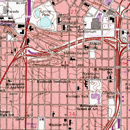 Topographic Map of Unitarian Universalist Association, MN