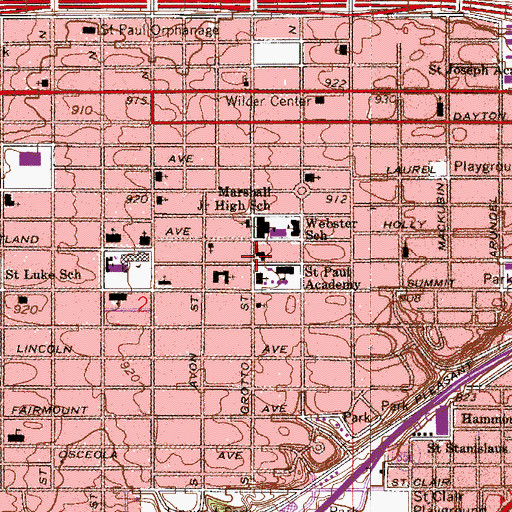 Topographic Map of Unity Unitarian Church, MN