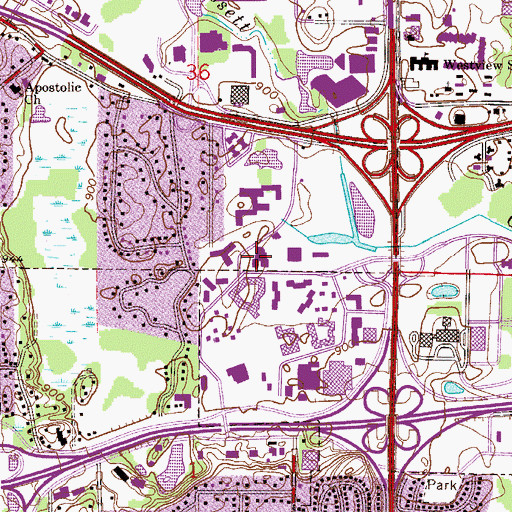Topographic Map of Victorious Life Church International, MN