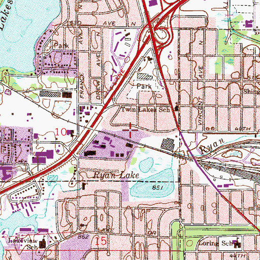 Topographic Map of Voice of Alert Spanish Church, MN