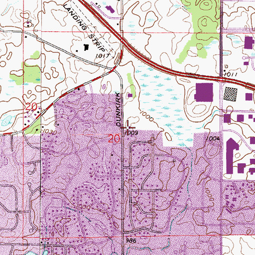 Topographic Map of Westside Community Church, MN