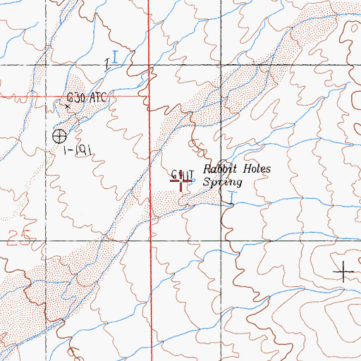 Topographic Map of Rabbit Holes Spring, CA