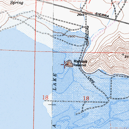 Topographic Map of Rabbit Island, CA