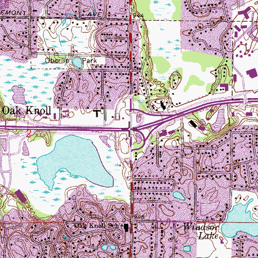 Topographic Map of Interchange 2, MN